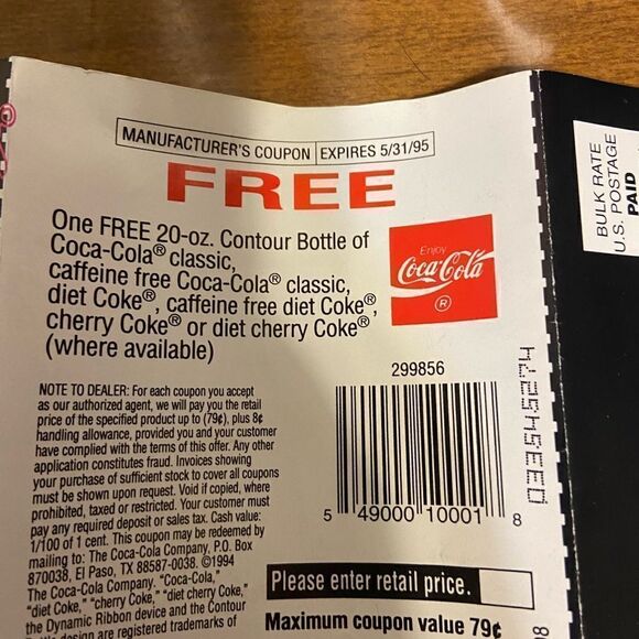 New in box vintage 1994 plastic Coca Cola promotion bottle - Picture 6 of 6